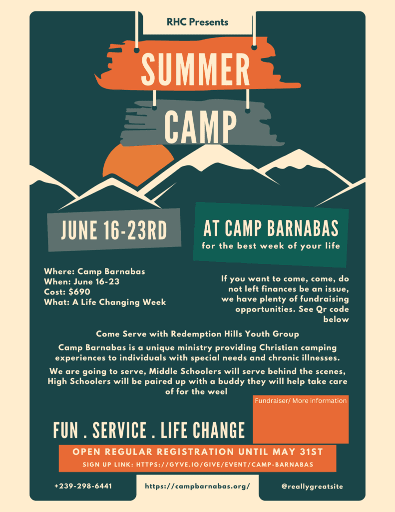 Summer Camp - Rhc Youth – Redemption Hills Church